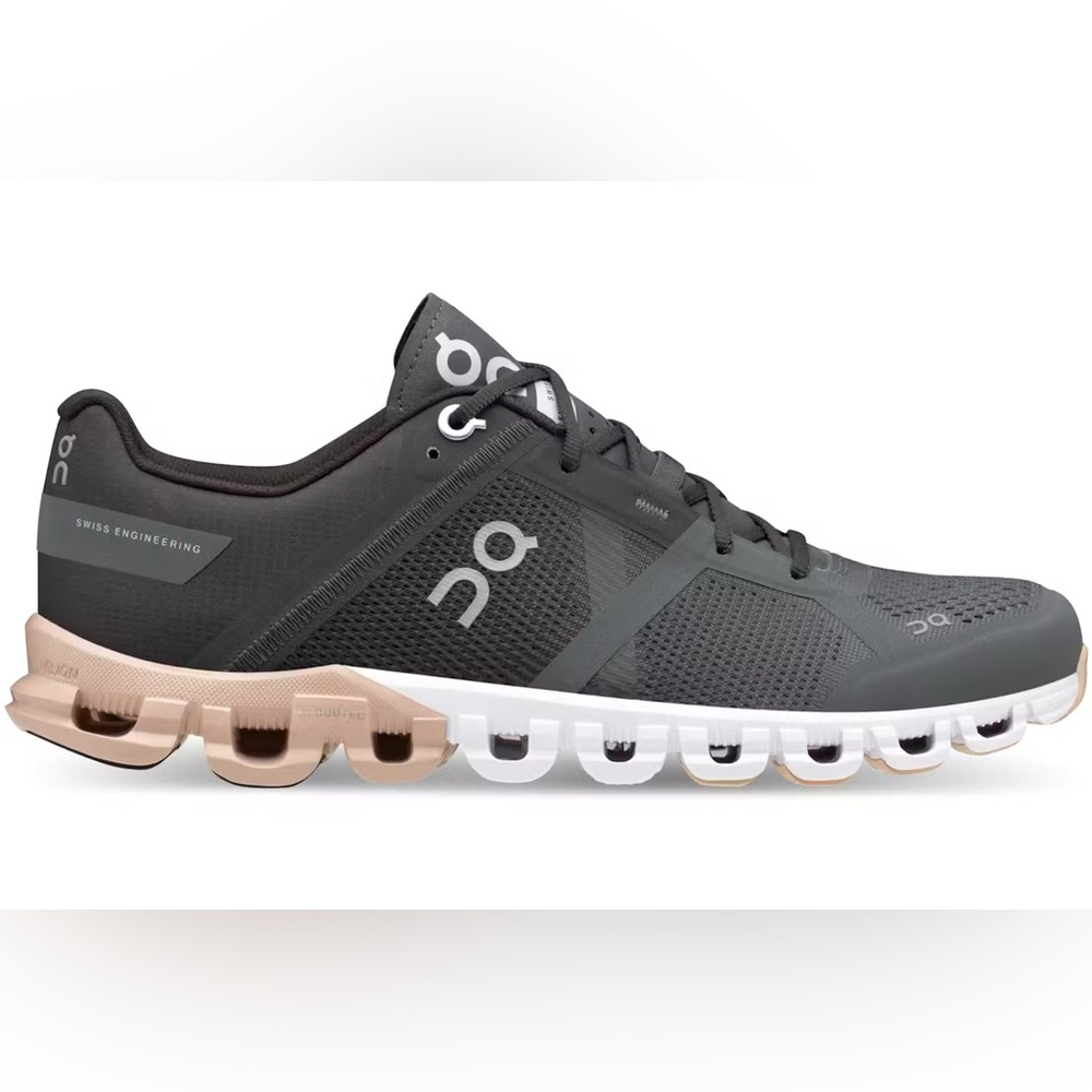 On Running Gray and Tan Athletic Shoes